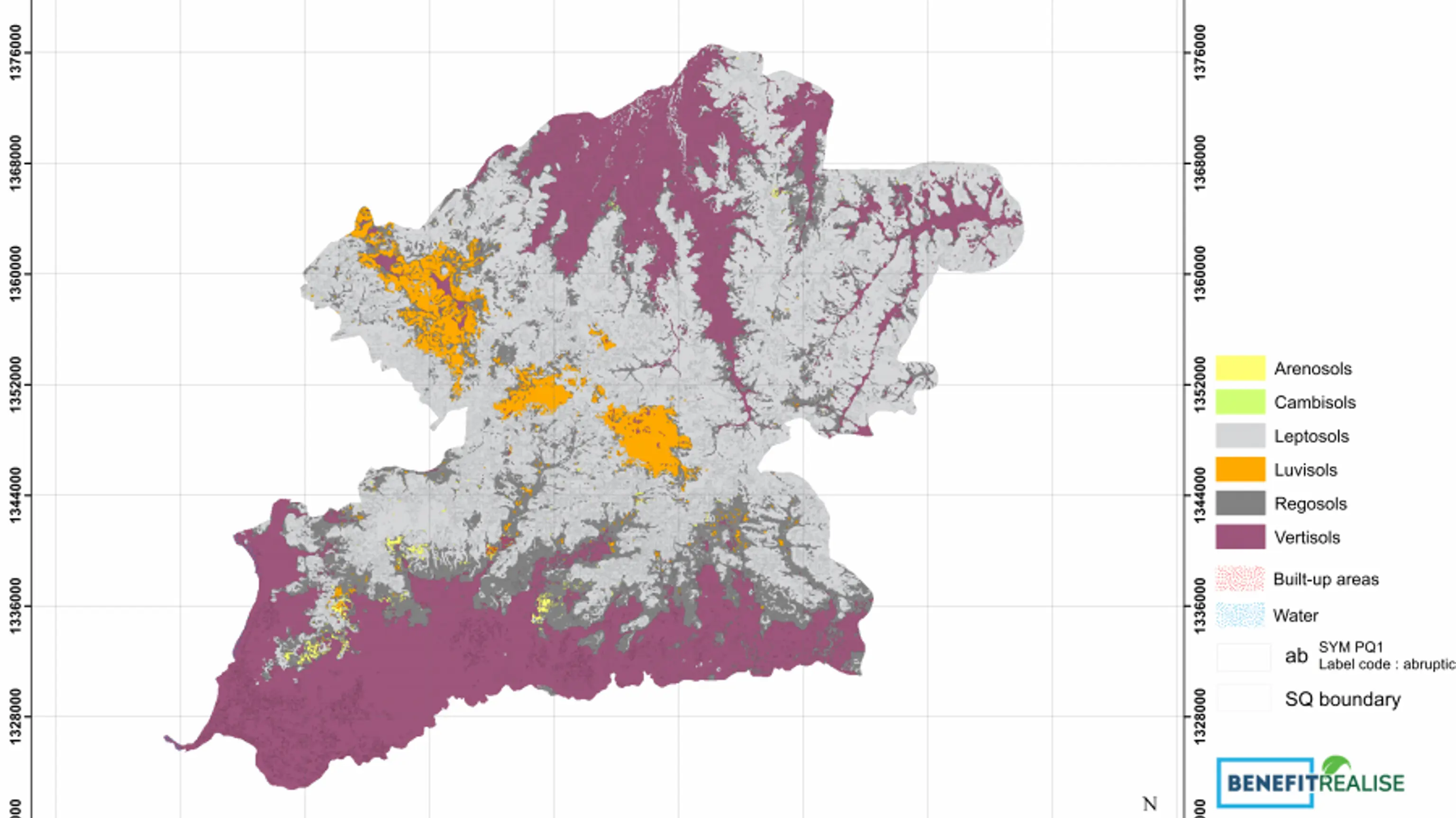 Semi-detailed soil class map of Libokemkem woreda (reference soil groups with 1 principal and 3 supplementary qualifiers)